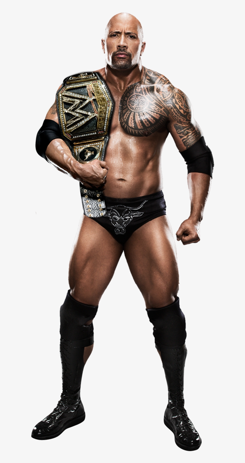 The Rock Wwe Champion - Dwayne Johnson Full Body, transparent png download