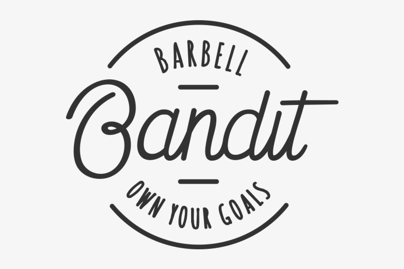 Barbell Bandit Logo Barbell Handwriting Vintage Badge - Barbell Bandit, transparent png download