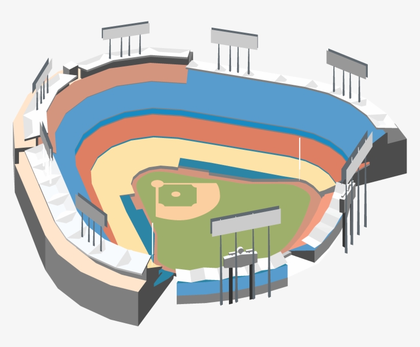 Interactive-image - Dodger Stadium Cartoon, transparent png download