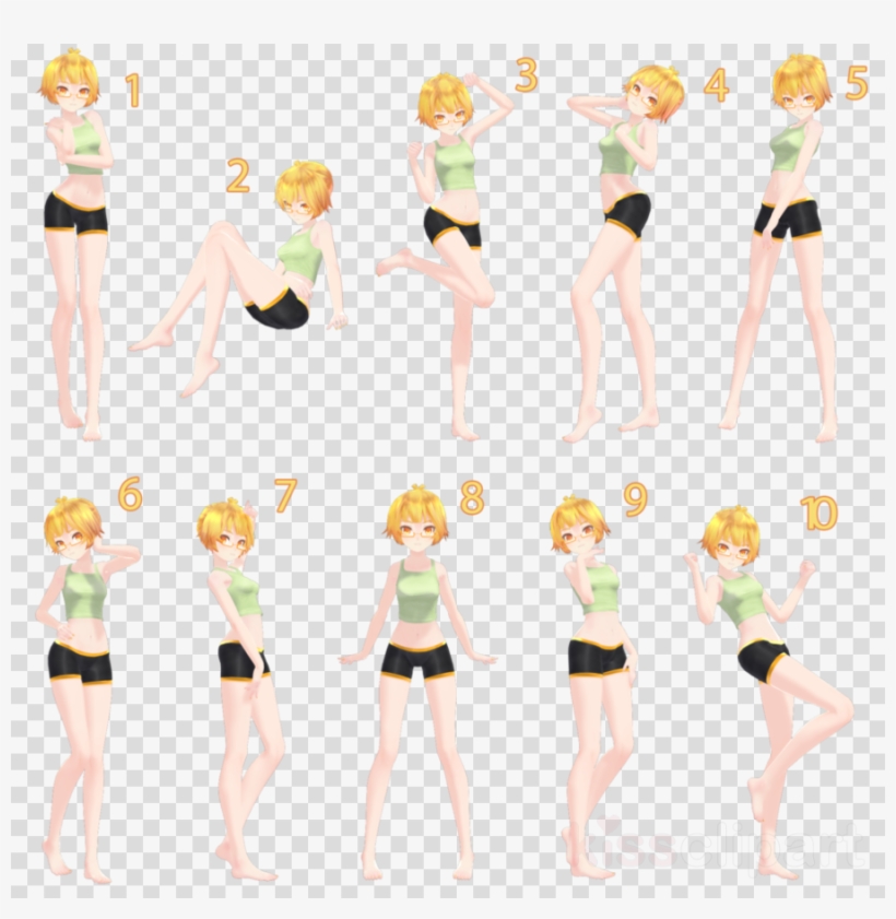 Download Vocaloid Art Poses Clipart Hatsune Miku - Mikumikudance, transparent png download