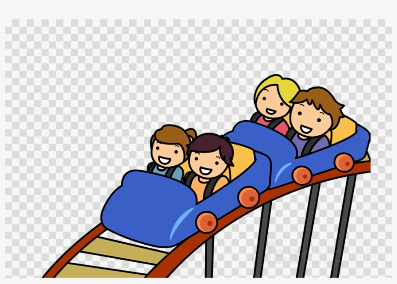 Roller Coaster With Persons Clip Art, transparent png download