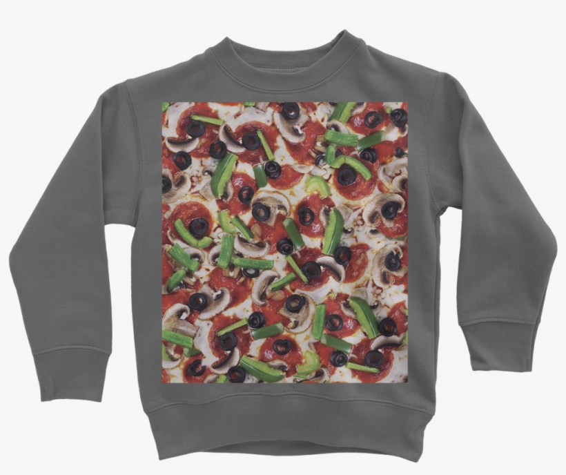 Supreme Pizza Classic Kids Sweatshirt, transparent png download