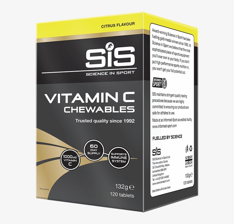 Vitamin C Chewables 500mg - Science In Sport Go Energy + Caffeine Gel 60ml Berry, transparent png download