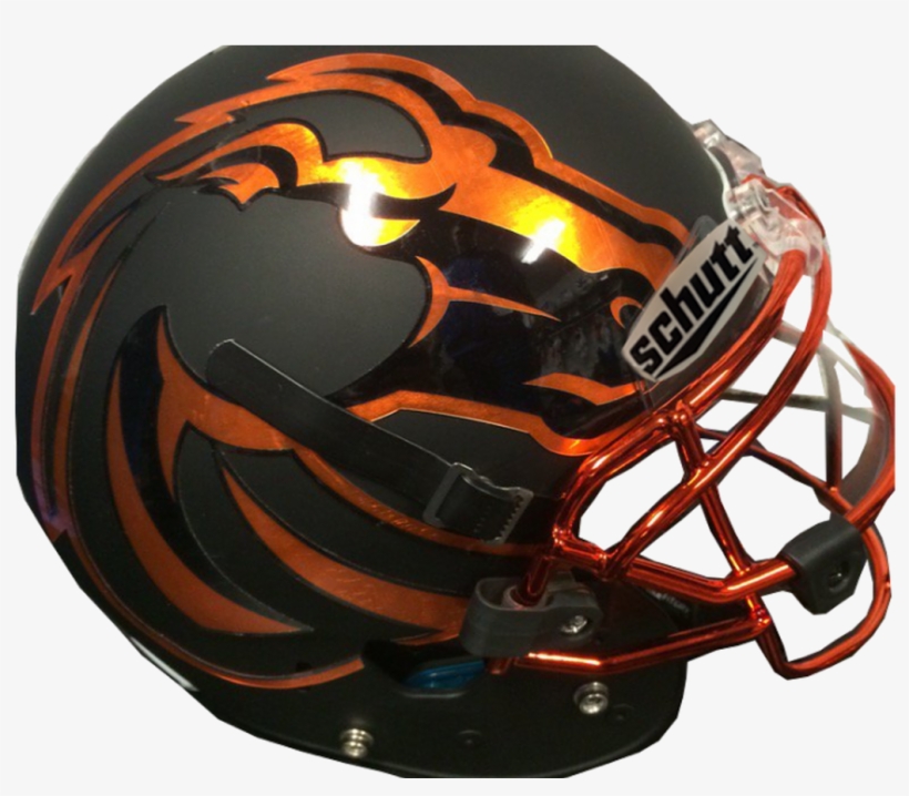 Boise State Broncos Black & Orange Mini Helmet - Schutt, transparent png download