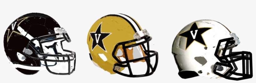 Black And Gold Helm And White - Vanderbilt Commodores Black Schutt Xp Authentic Helmet, transparent png download