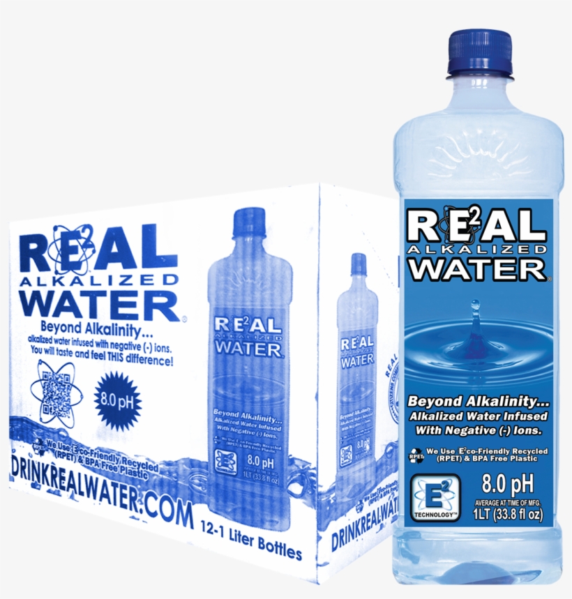 Real Water 1-liter Bottles - Real Water, transparent png download