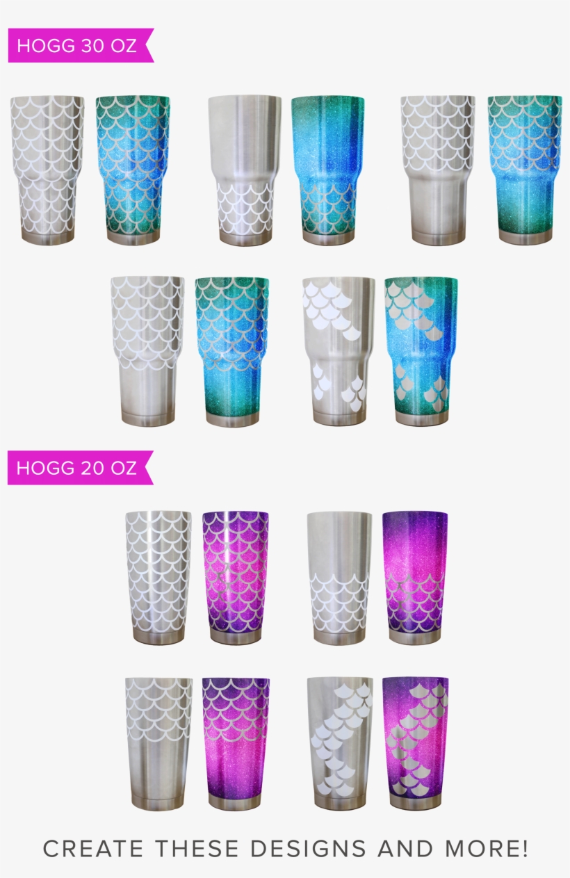 Mermaid Scale Tumblers - Collage, transparent png download