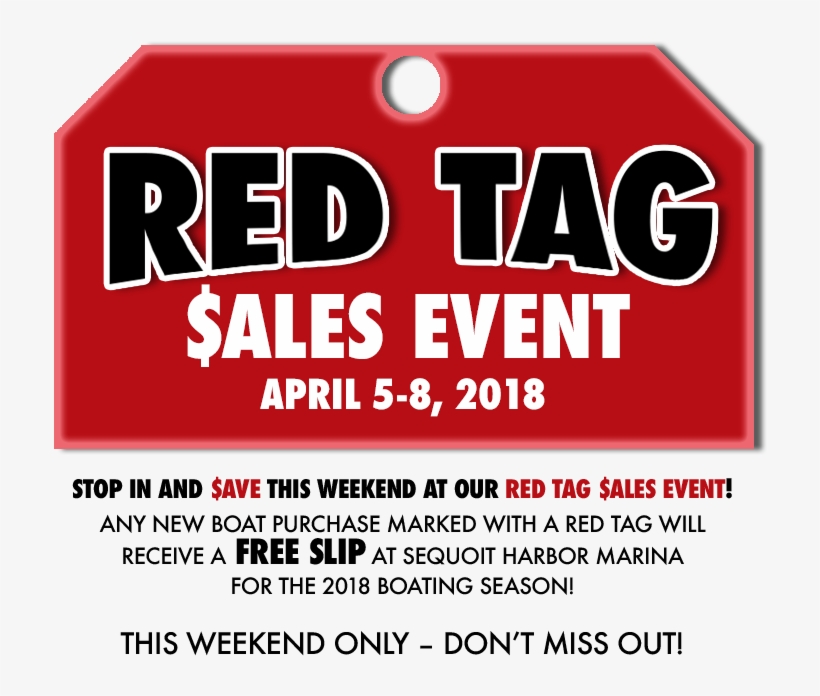 2018 Sequoit Red Tag $ales Event - Sign, transparent png download