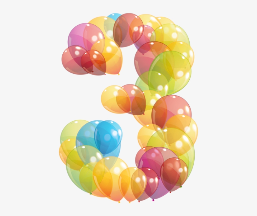 Free Png Transparent Three Number Of Balloons Png Images - Transparent Eight Number Of Balloons Png, transparent png download