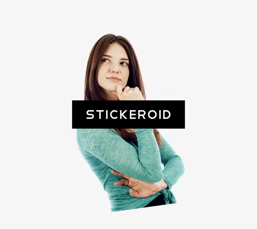 Thinking Woman People - Girl, transparent png download