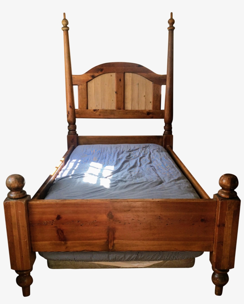 Bed Frame Antique Bed Au Frame And Wood With Slats - Bed Frame, transparent png download