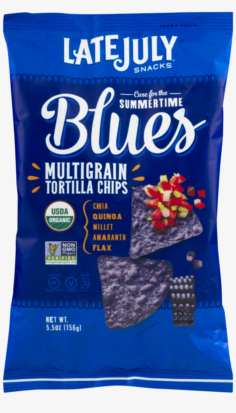 Late July Organic Summertime Blues Tortilla Chips 12/5.5oz, transparent png download