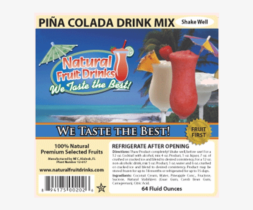 Pina Colada Drink - Brigada De Incendio, transparent png download