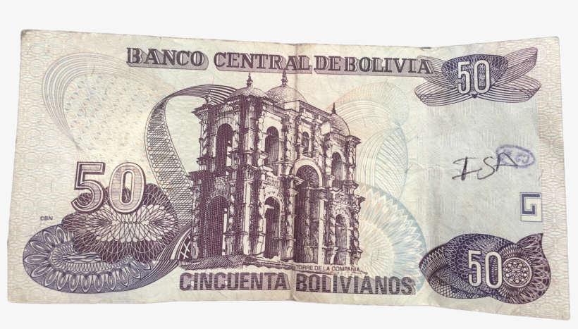 Bolivie 50 Pile - Bolivia, transparent png download