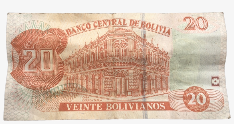 Bolivie 20 Pile - Banknote, transparent png download