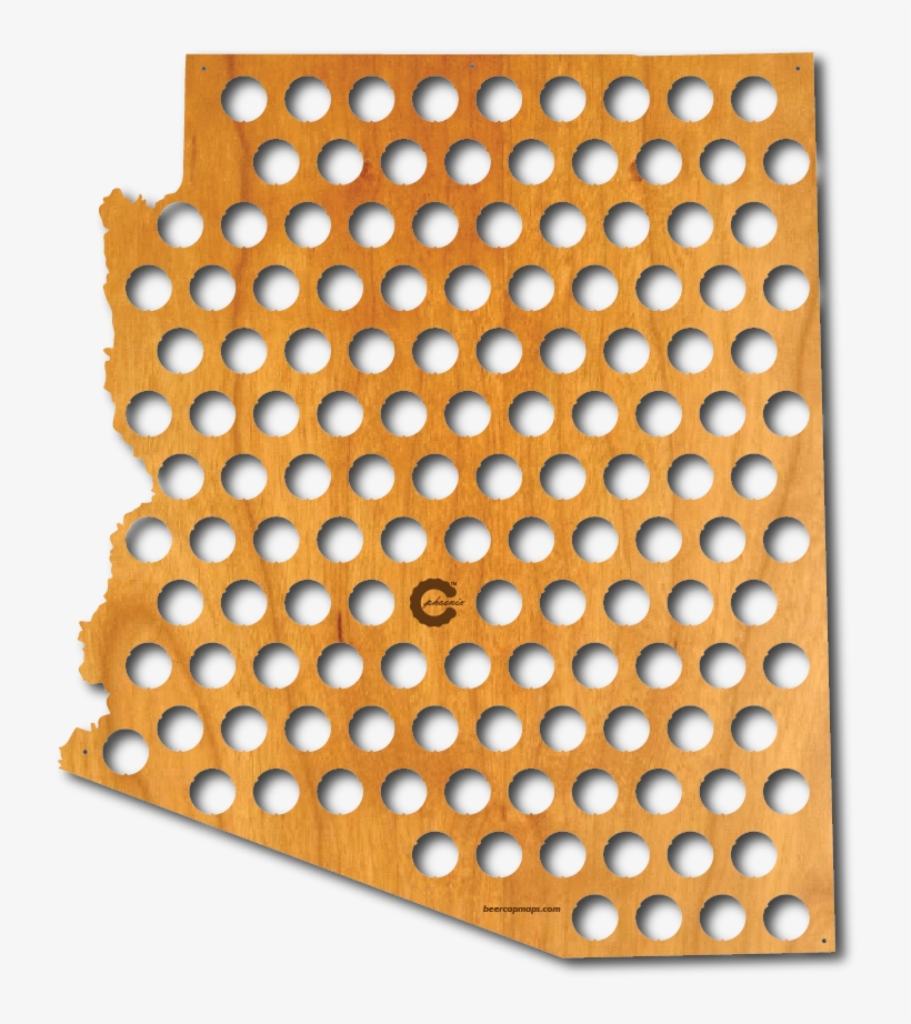 Arizona Beer Cap Map For A State Where You Really Need - Bottle Cap, transparent png download