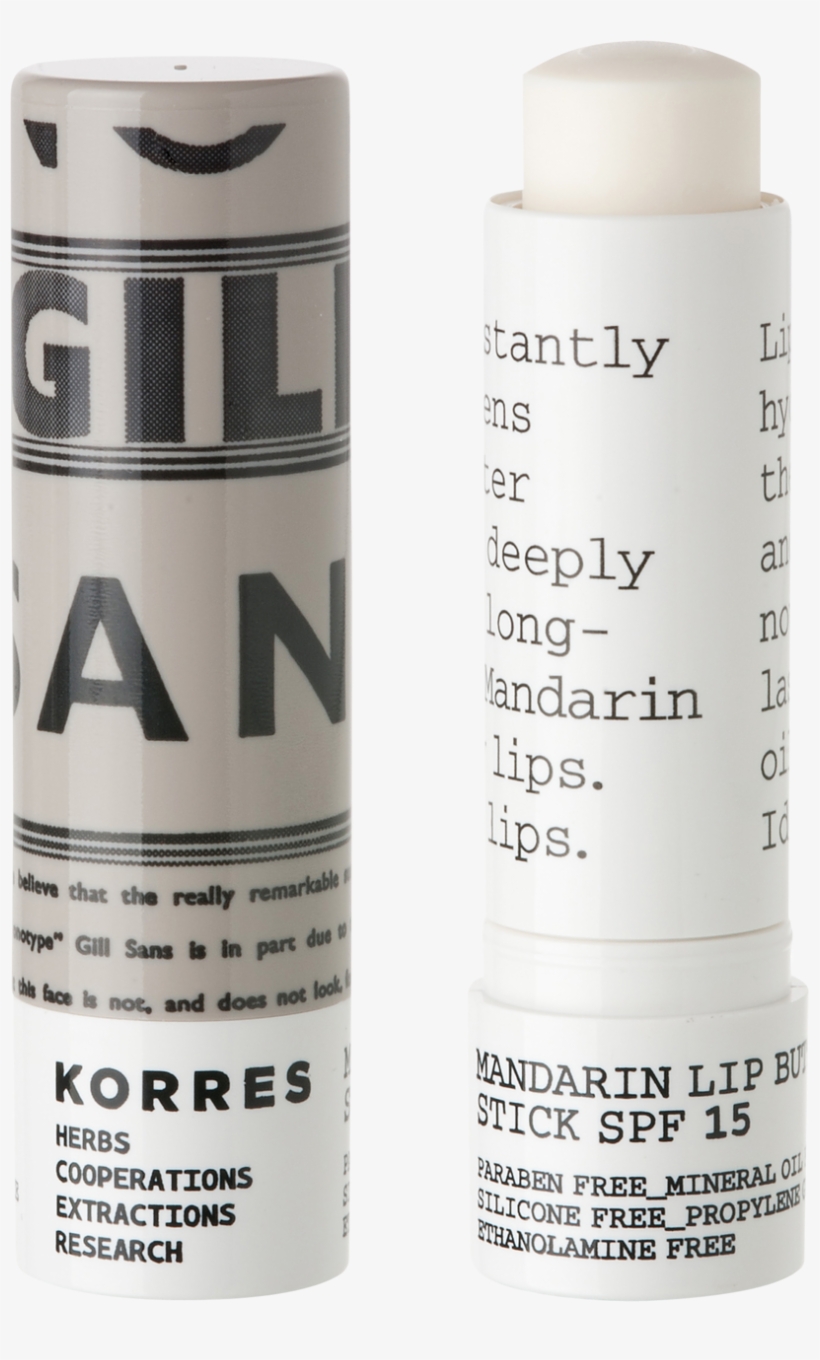 Korres Mandarin Lip Butter Stick - Korres Lip Butter Stick Mandarin Spf15 Colorless 5, transparent png download