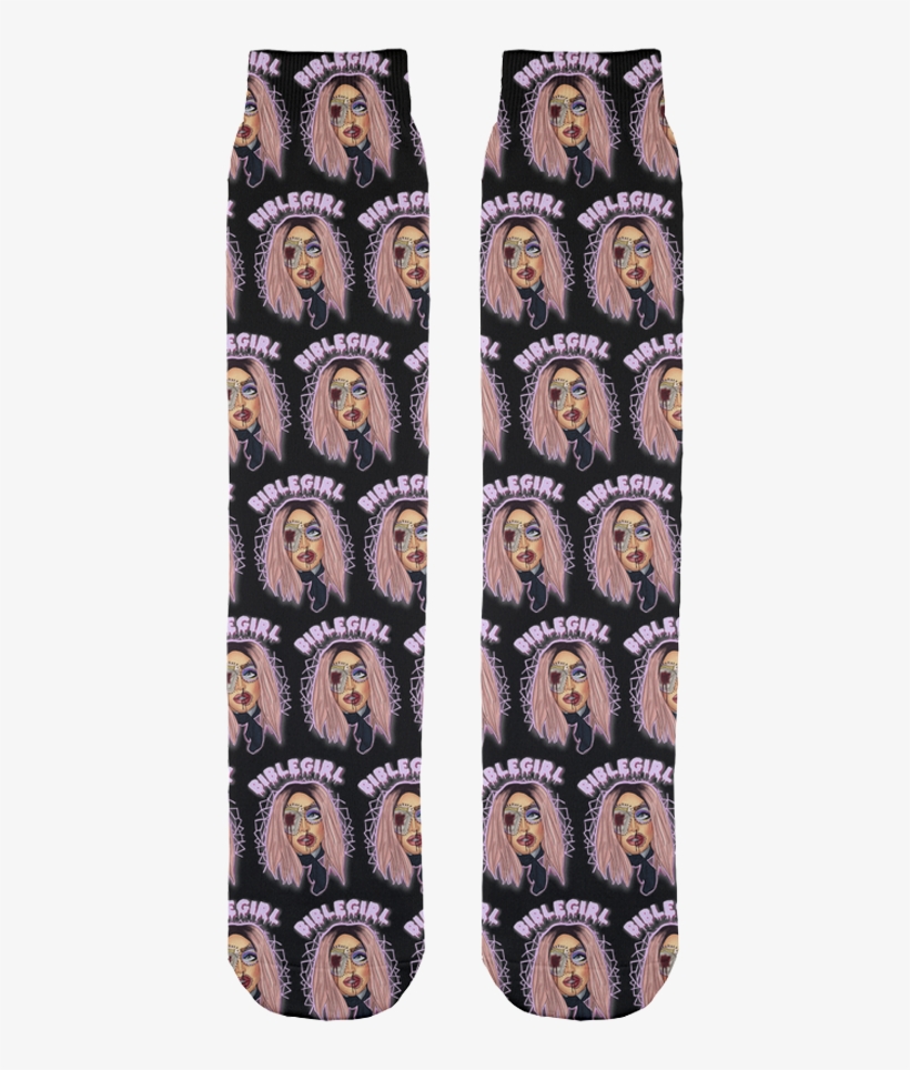 Biblegirl "eyebola" Sublimation Tube Sock - Sock, transparent png download