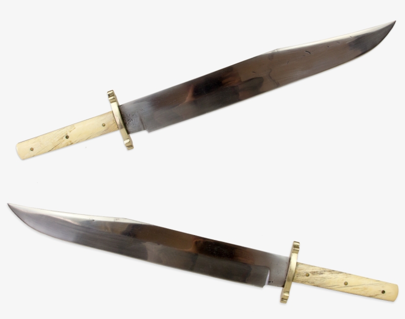 Unsigned Substantial Bowie Knife Probably Mid 19th - 19 Century Bowie Knife, transparent png download