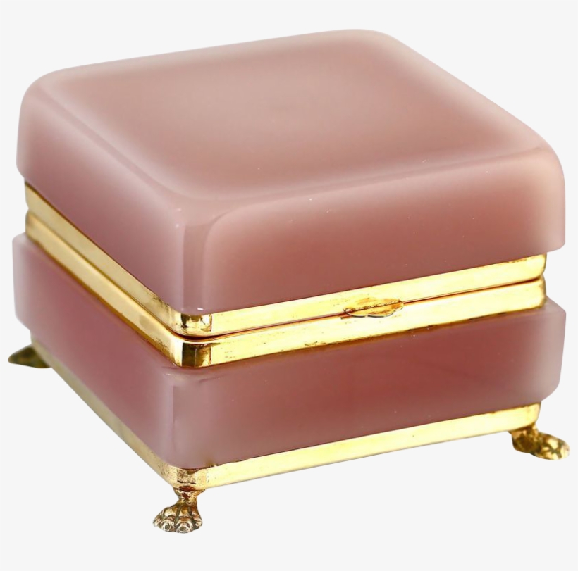 Antique Pink Opaline Crystal Glass Trinket Or Jewelry, transparent png download