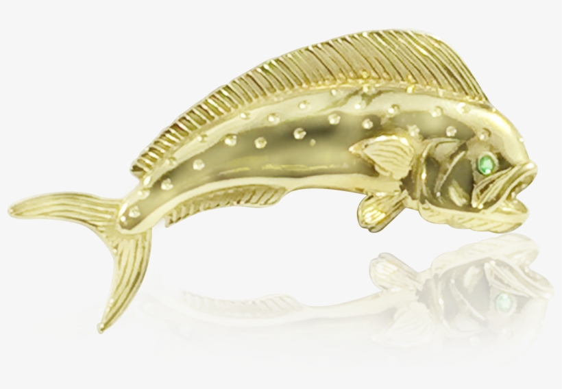 14k Mahi Mahi Dolphin Dorado Pendant - Mahi-mahi, transparent png download