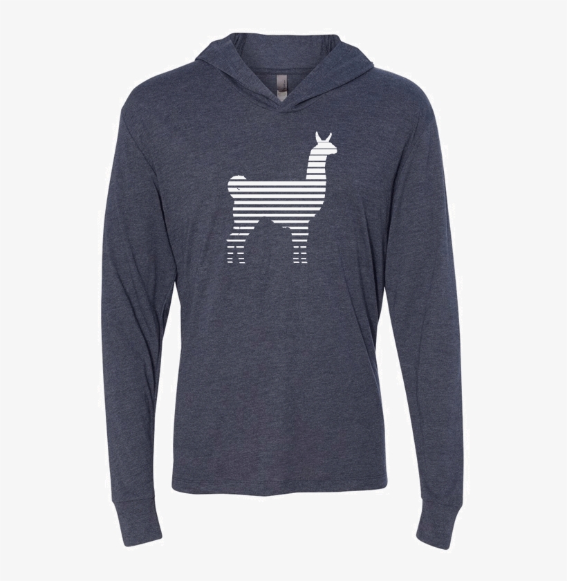 Linear Llama Lightweight Hoodie - Sweatshirt, transparent png download