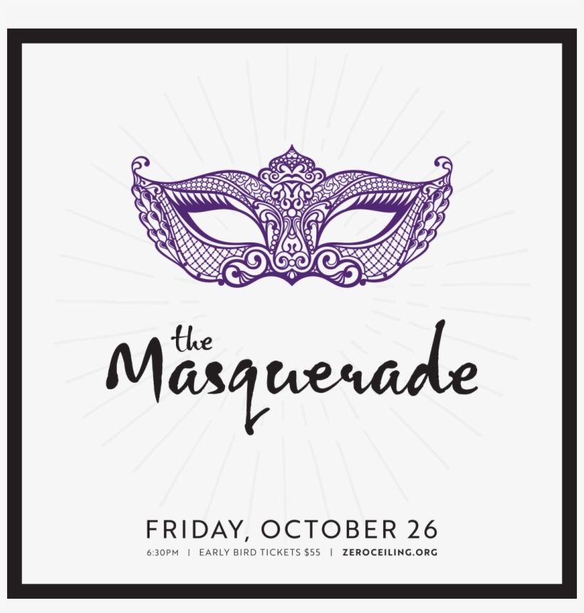 Zero Ceiling @zer0ceiling - Vintage Masquerade Vector, transparent png download