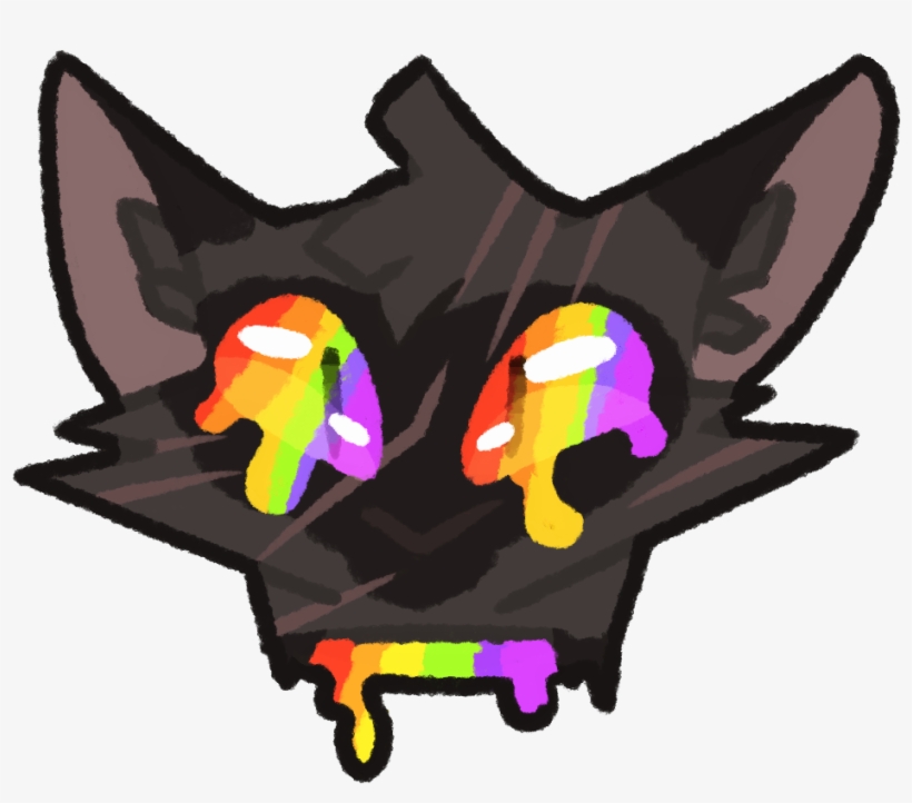 Rainbow Blood - Black Cat, transparent png download