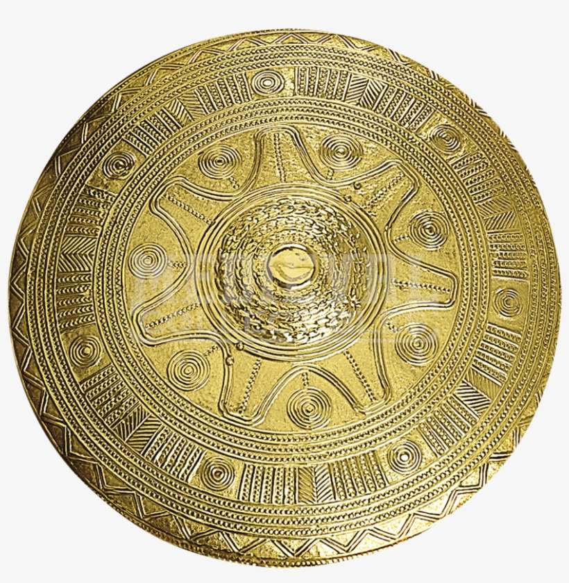 Brass Villanovan Shield - Decorated Fantasy Shields, transparent png download