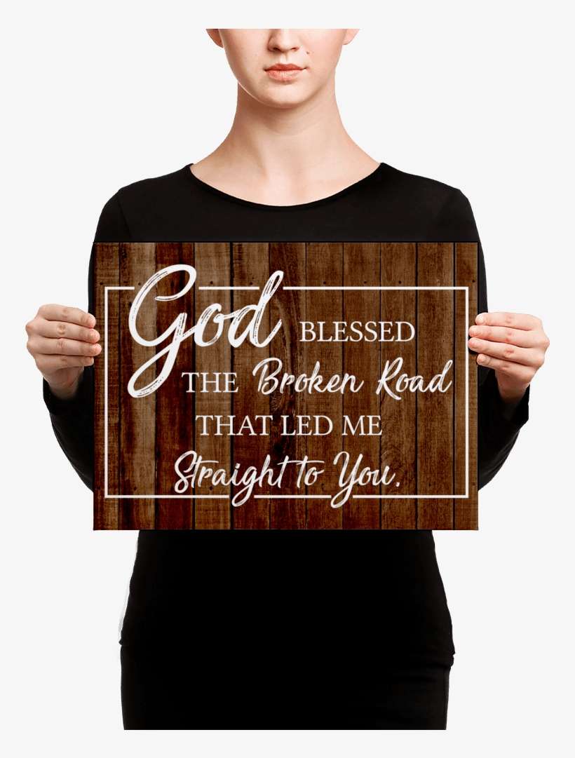 God Blessed The Broken Road That Led Me Straight To - Black Mask Red Pied French Bulldog Canvas, transparent png download