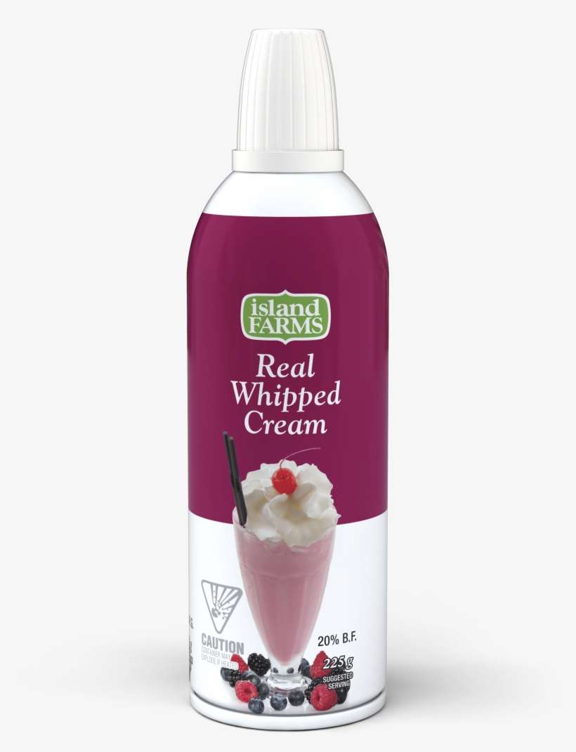 Aerosol Whipped Cream - Island Farms, transparent png download