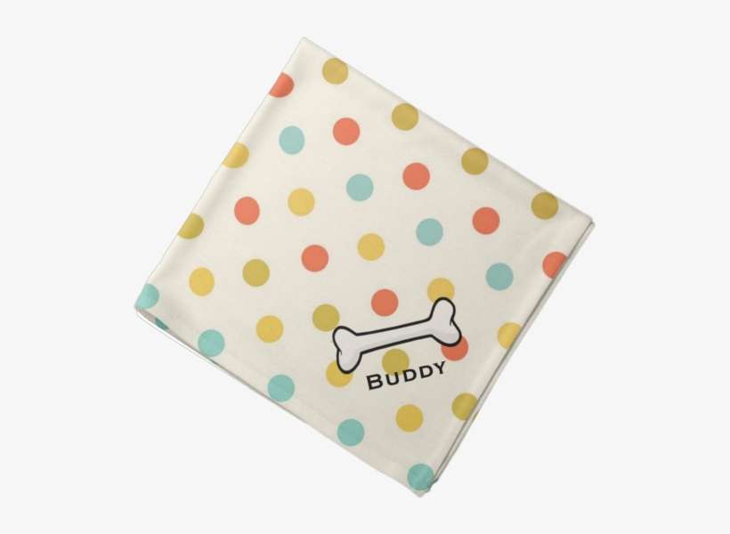 Dog's Vintage Polka Dot Bandana - Zazzle Dog's Vintage Polka Dot Custom Bandanna, transparent png download