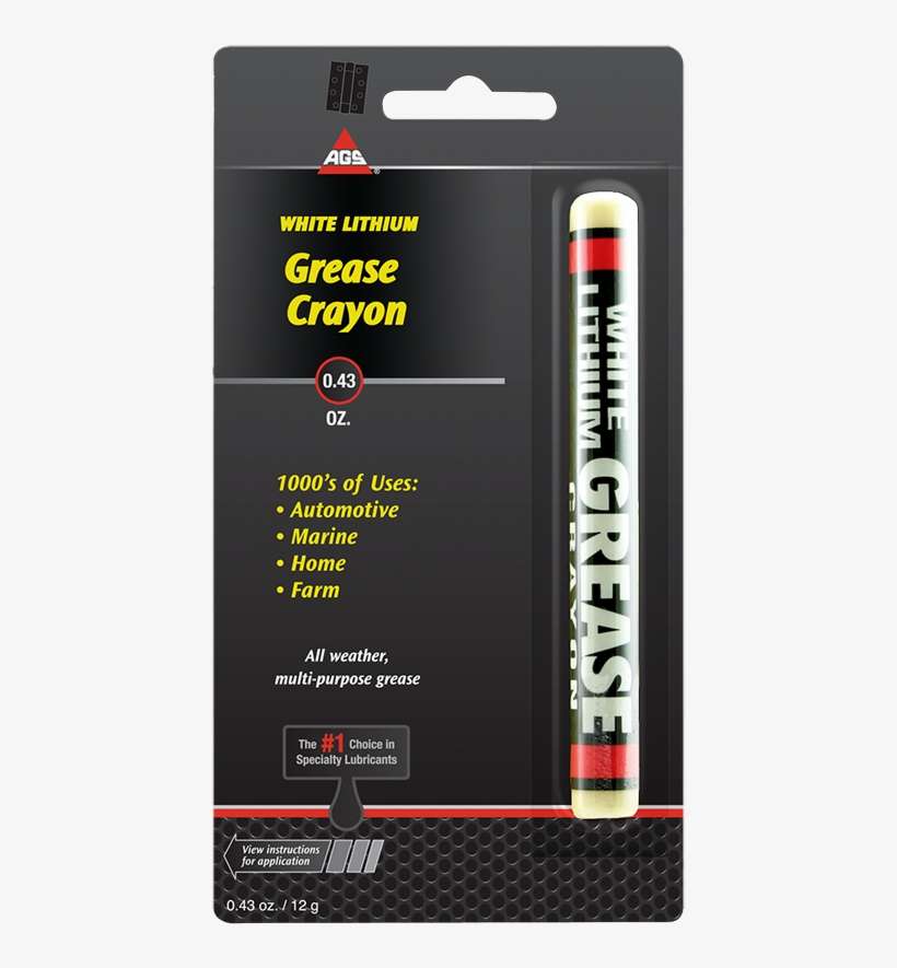 White Lithium Crayon, Grease Stick, - Ags Cy-1 White Lithium Grease Stick, 0.43 Oz, transparent png download