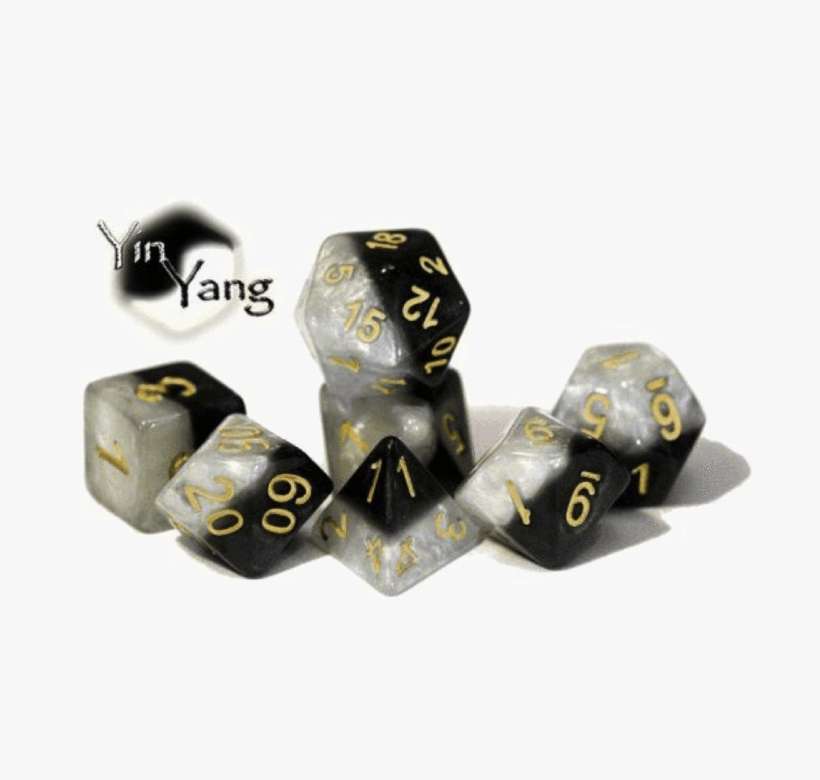 Yin Yang - Gate Keeper Games Halfsies Dice: Ying Yang (7), transparent png download