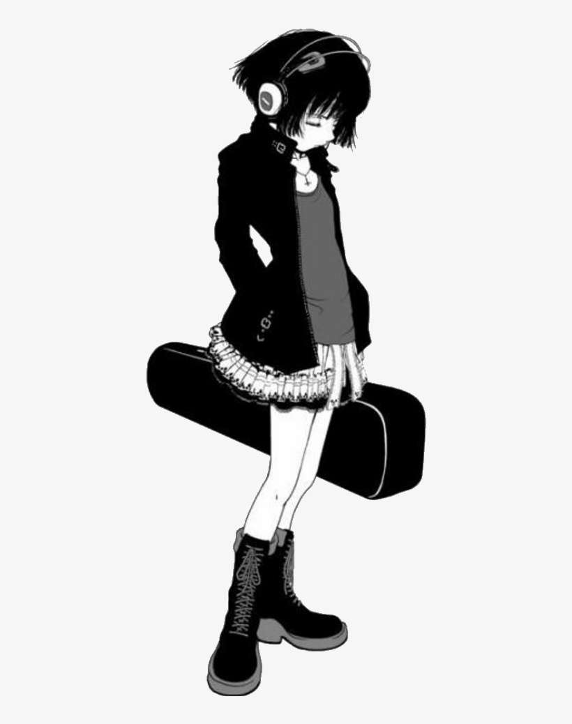 Reinaanimeicon - Anime Render Black And White, transparent png download