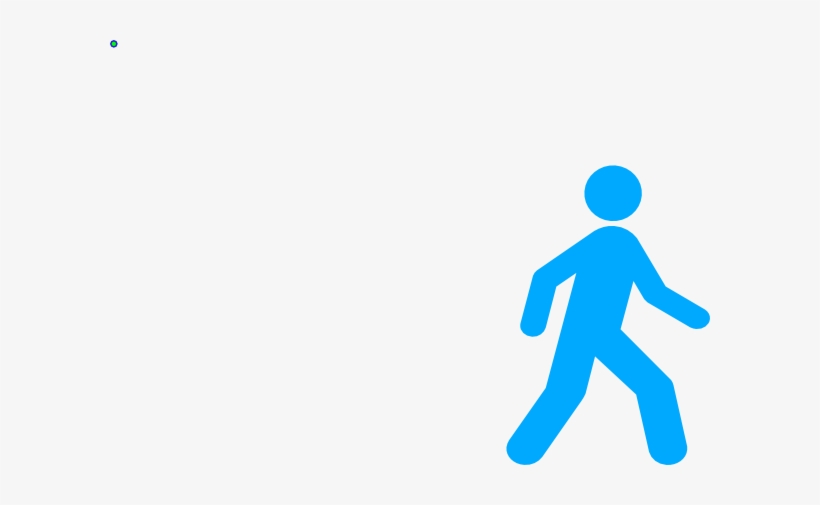 Walking Man Blue Clip Art - Walking Clipart Blue, transparent png download