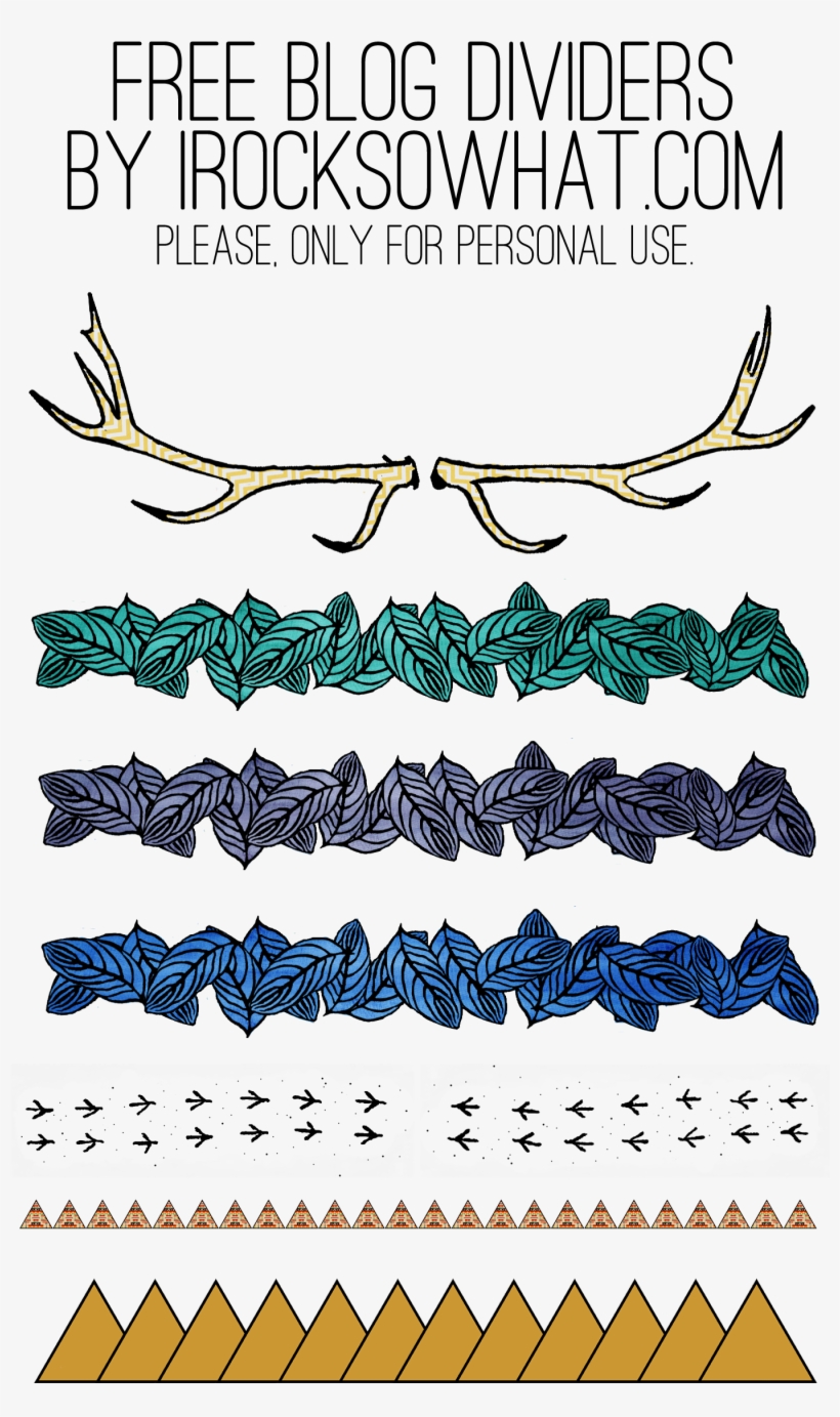 Design Freebies - Antler Page Divider, transparent png download