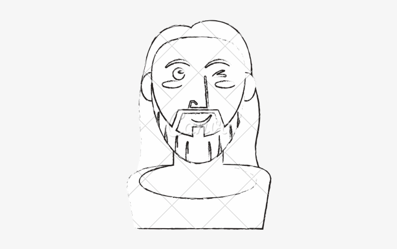 Jesus Face Drawing At Getdrawings - Jesus, transparent png download