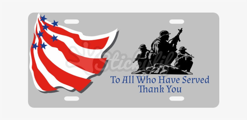 Veterans Day License Plate - Personalize Military Greeting Cards, transparent png download