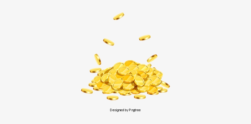 Spilled Gold Coins, Gold, Spilled Gold Coins, Gold - Png Gold Cartoon Coins, transparent png download