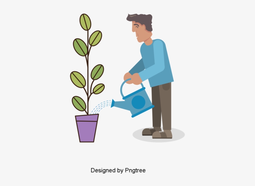 Cartoon Hand-painted Simple Flower Pot Flower Design, - Portable Network Graphics, transparent png download