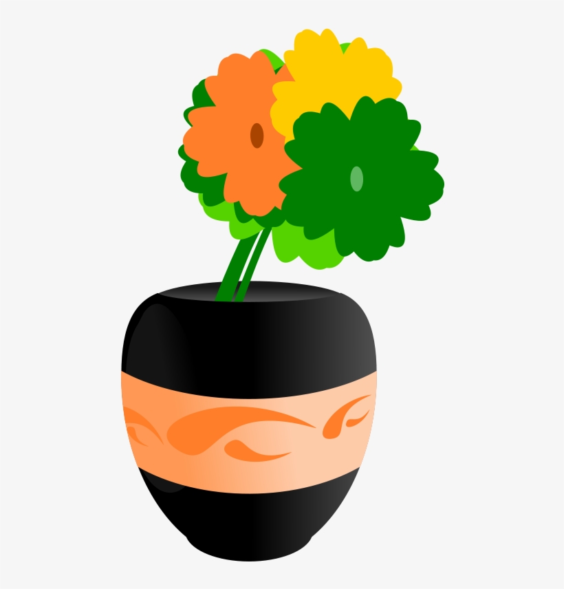 28 Collection Of Flower Vase Clipart Png - Flower Vase Vector Png, transparent png download