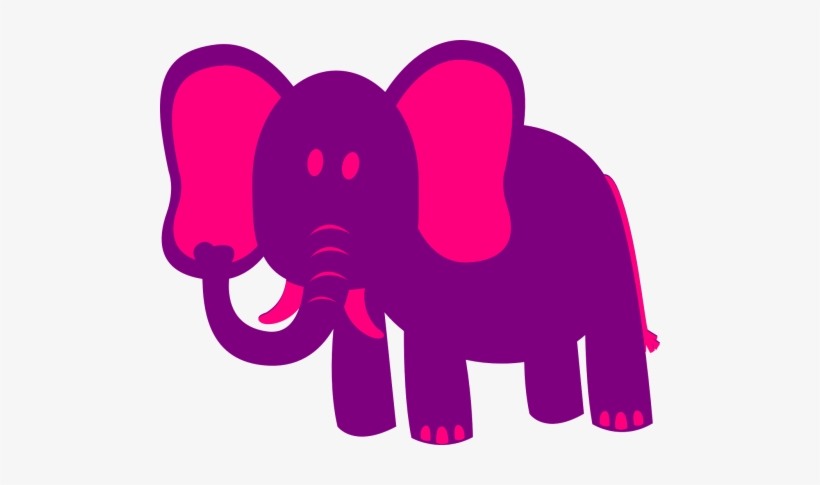 Pin And Purple Elephant, transparent png download