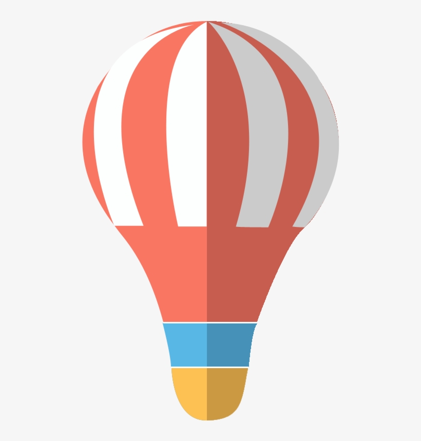 Hot Air Balloon Flat Design - Globo Aerostatico Png Logo, transparent png download