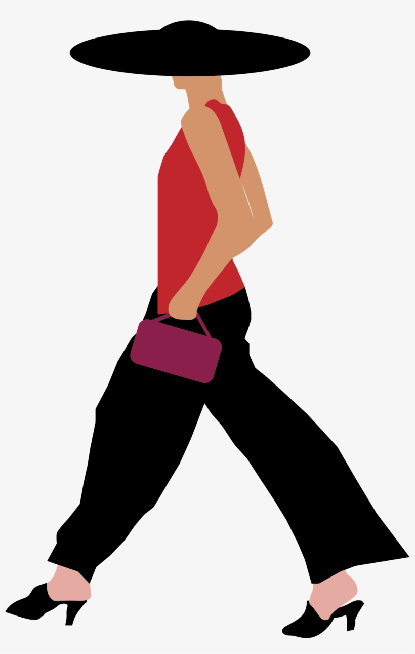 Fashion Clipart Png Transparent - Clipart Person Walking Png, transparent png download
