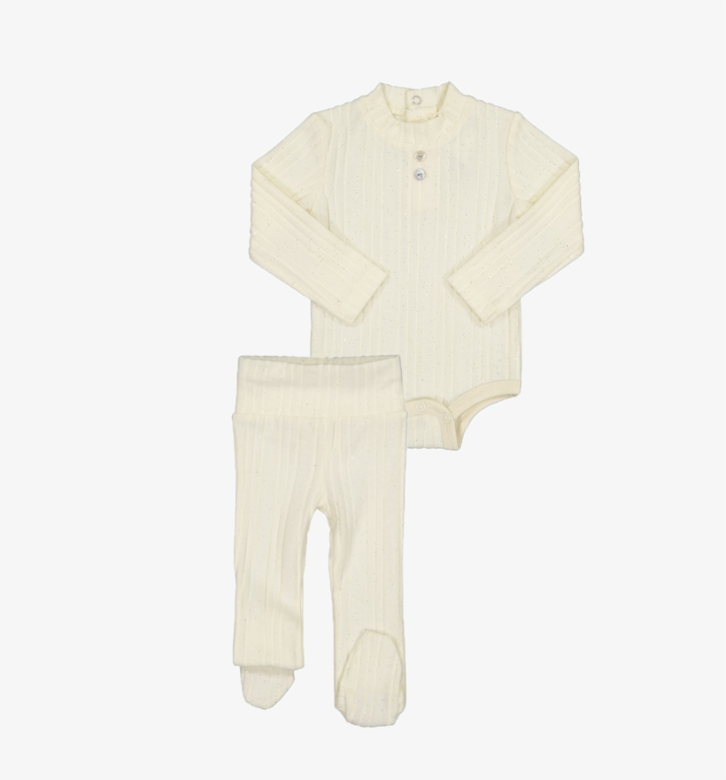 Fragile Off White Sparkle Rib 2pc - Sweater, transparent png download