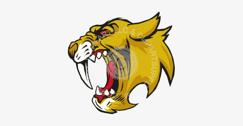 Mean Sabertooth Tiger Head Facing Left - Saber Tooth Tiger Head, transparent png download
