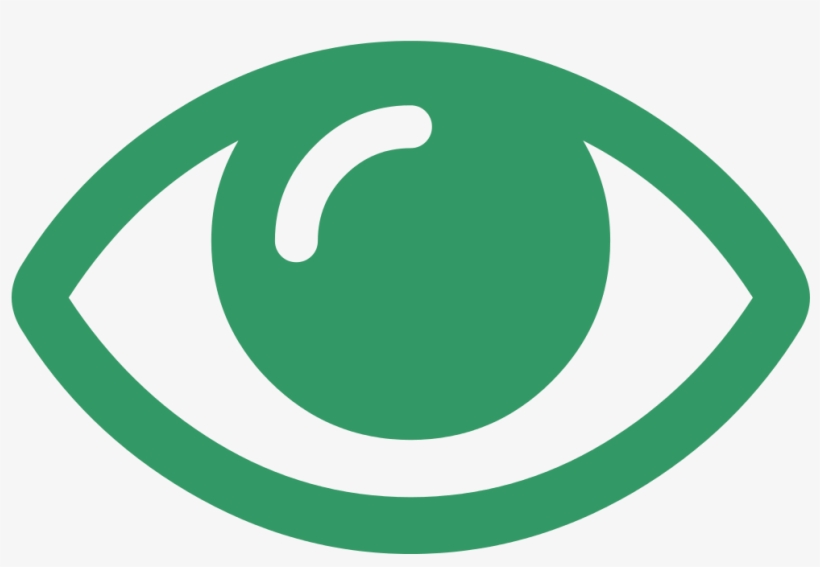 Eye Open Font Awesome Green - Green Eye Icon Png, transparent png download