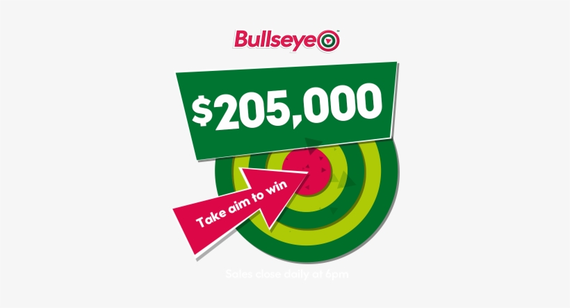 The Bullseye Jackpot Is Two Hundred And Five Thousand - Graphic Design, transparent png download