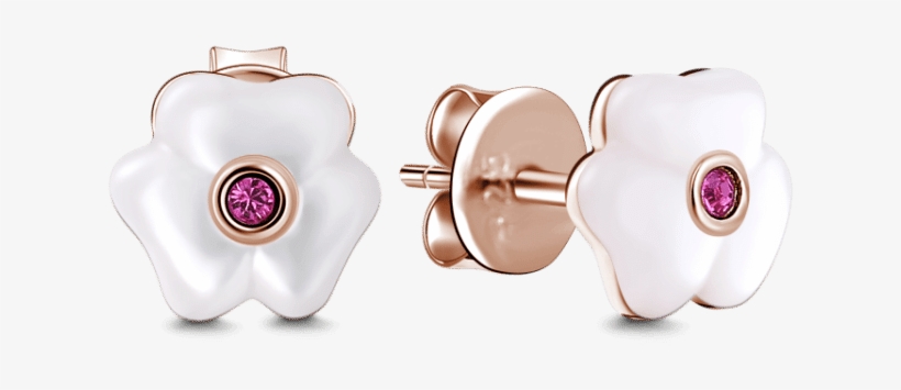 Earrings Soufeel Flower Sakura Earrings Rose Gold, transparent png download
